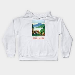 Ferienidyll Osterreich Austria Vintage Poster Kids Hoodie